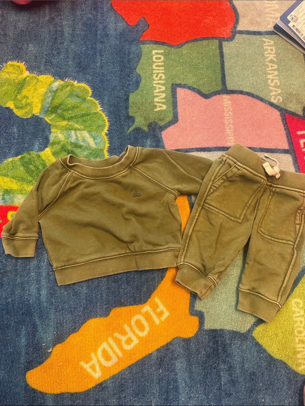 Kids Green Sweatshirt set